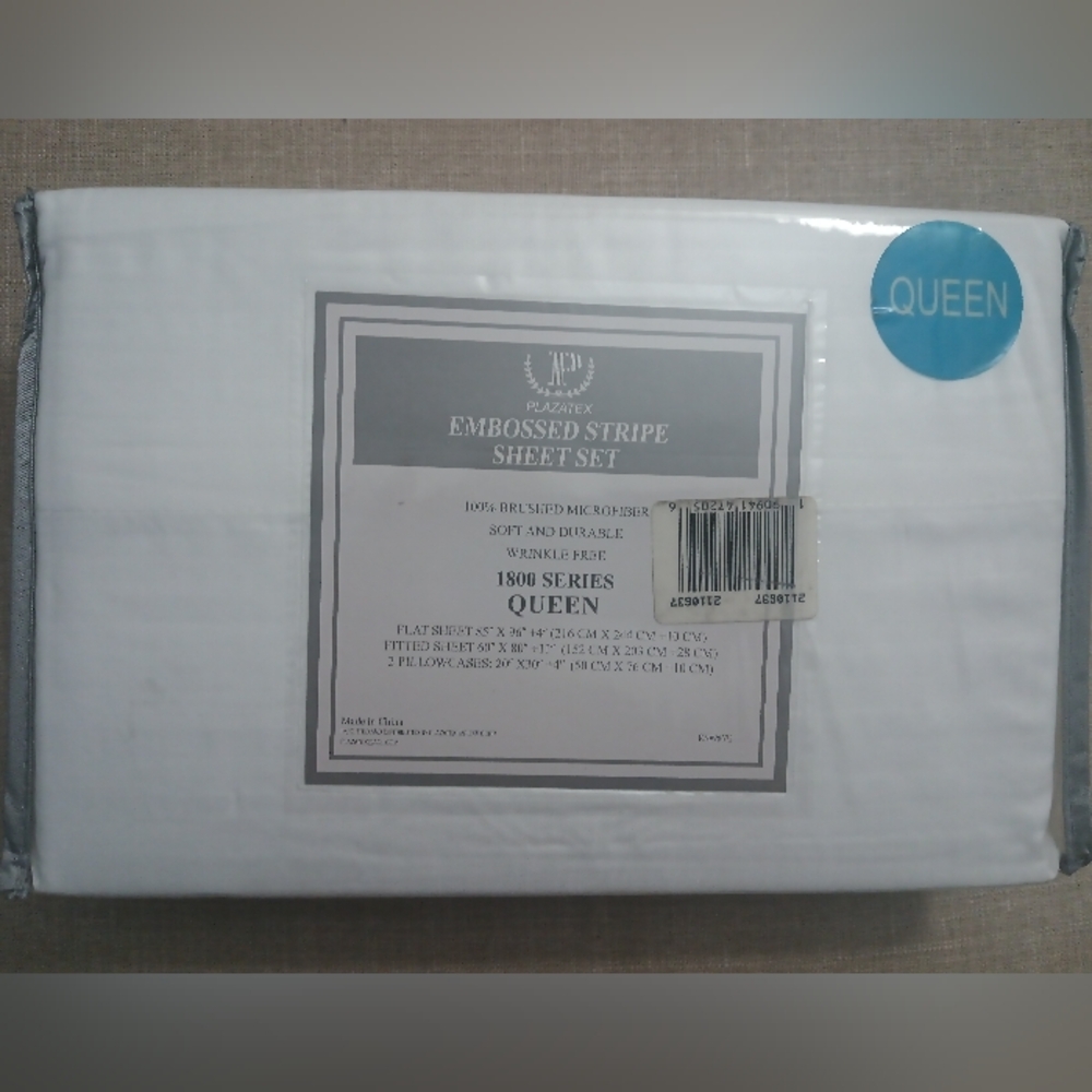 Sheet Set Queen Size Embossed Stripe